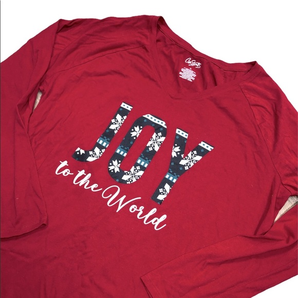 Extra large red JOY Christmas top - Picture 1 of 5